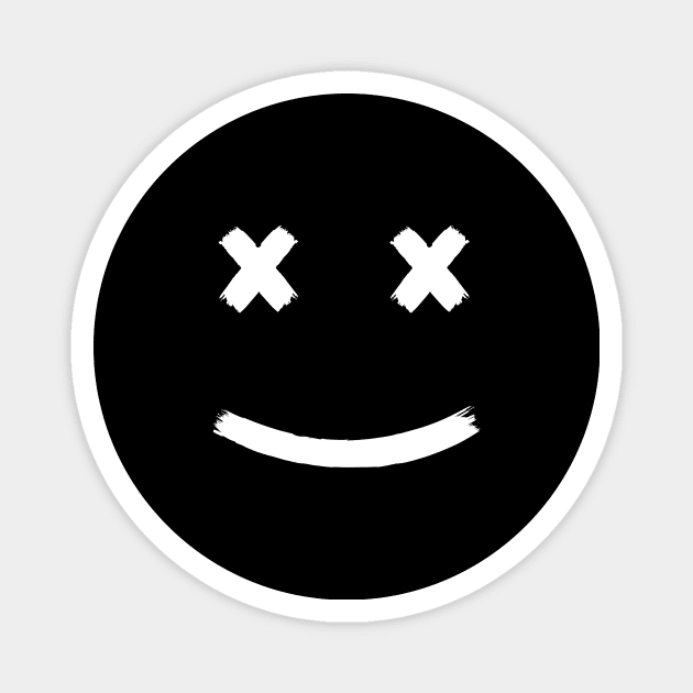 Cross Eye Smiley [Light] Magnet by Maruf